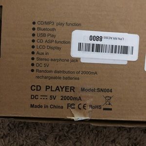 Brand New Portable CD player w/ earphones